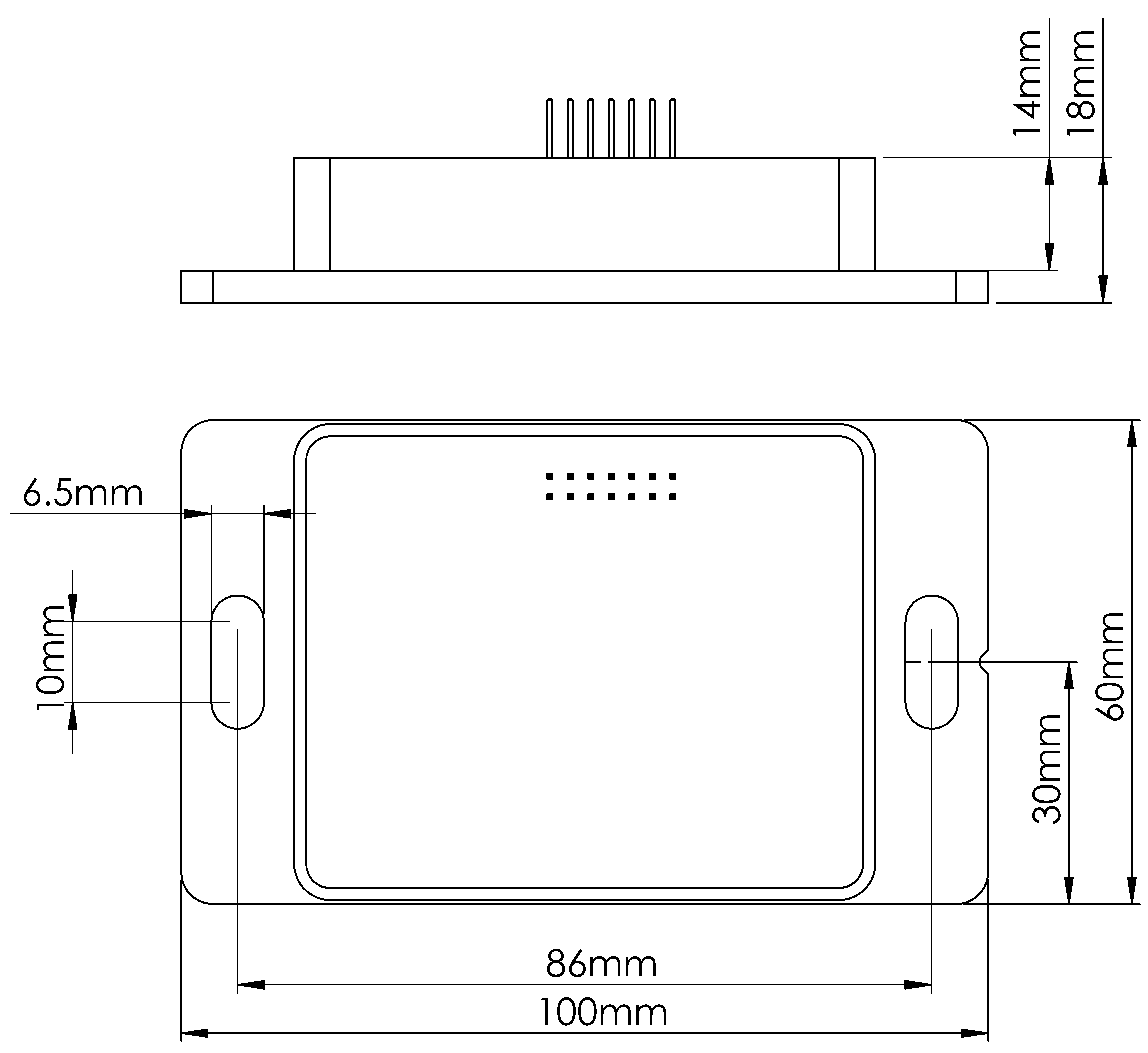 SMC-028 Motion reference Unit Dimensions
